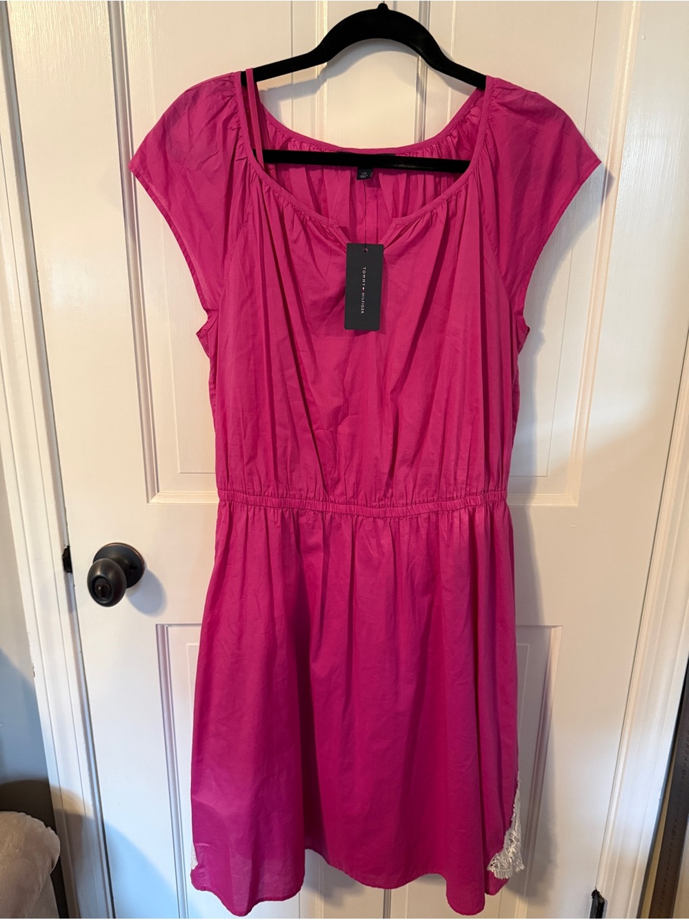Tommy Hilfiger NWT Women’s Pink Cap-Sleeve Casual Dress